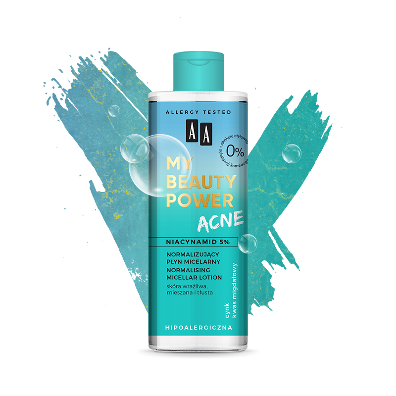 AA MY BEAUTY POWER ACNE - Normalizáló hatású micellás arclemosó folyadék 200 ml