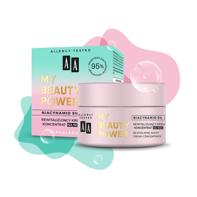 AA MY BEAUTY POWER NIACINAMIDE - Revitalizáló hatású éjszakai krém-koncentrátum 50 ml