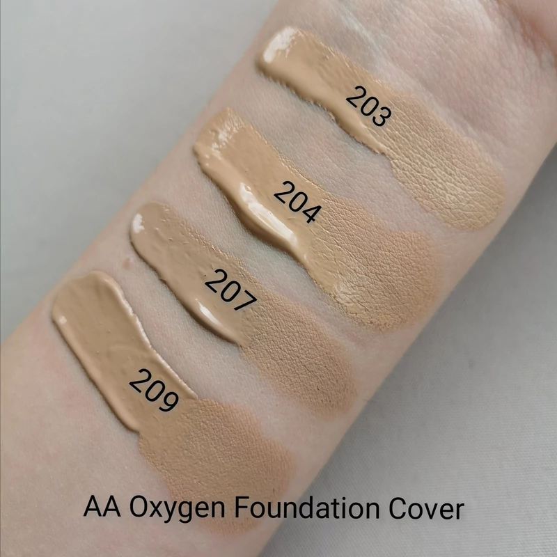 AA OXYGEN FOUNDATION HIGH COVER: 204 MEDIUM BEIGE 30 ML