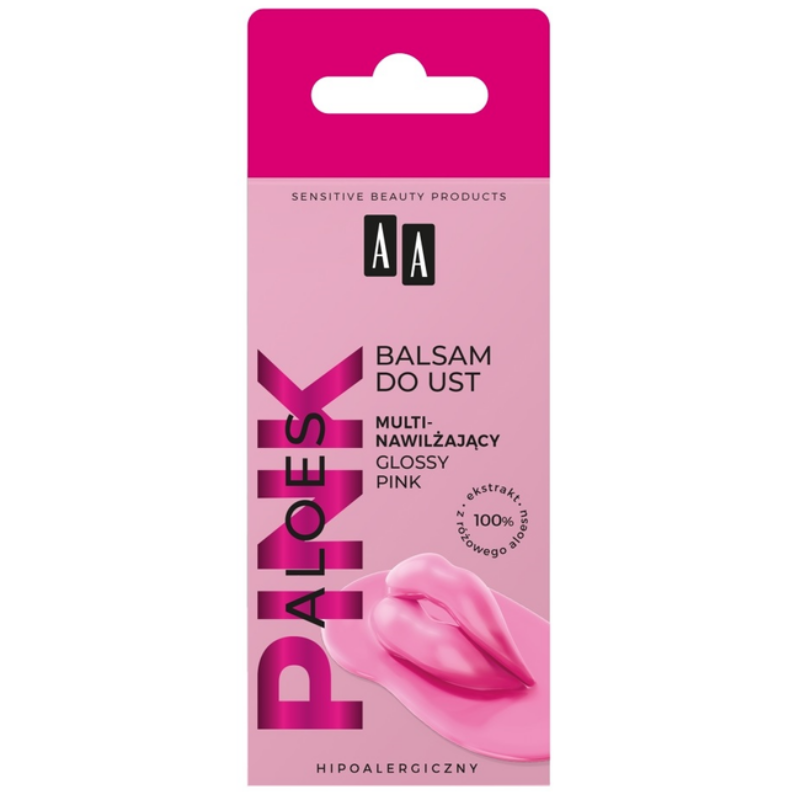 AA Pink Aloe - Hidratáló hatású ajakbalzsam Glossy Pink 10 g
