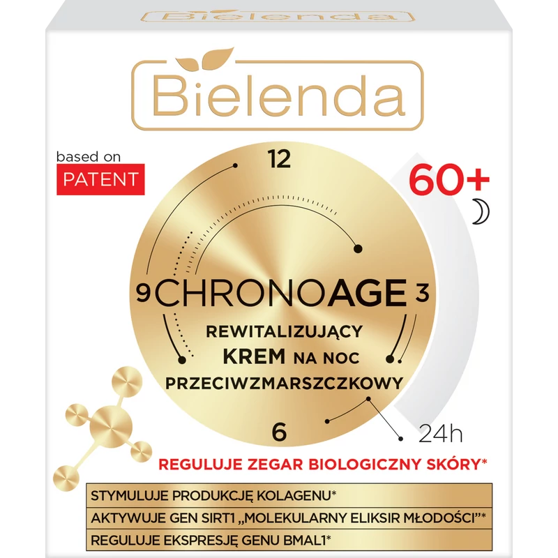 BIELENDA - CHRONO AGE 24h - Revitalizáló hatású éjszakai arckrém 60+, 50 ml