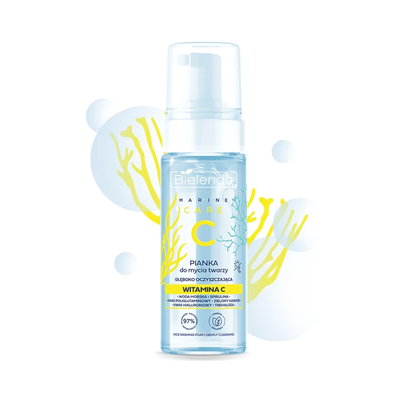 BIELENDA - MARINE CARE C - Mélytisztító hatású arclemosó hab, 150 ml