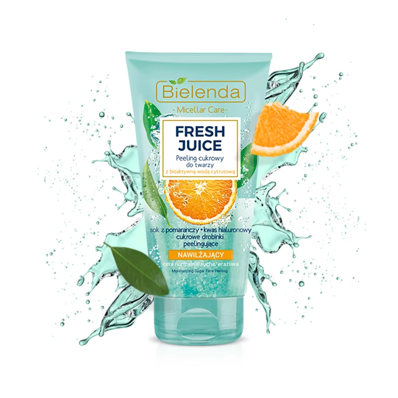 BIELENDA FRESH JUICE: HIDRATÁLÓ HATÁSÚ CUKORSZEMCSÉS ARCPEELING 150 G