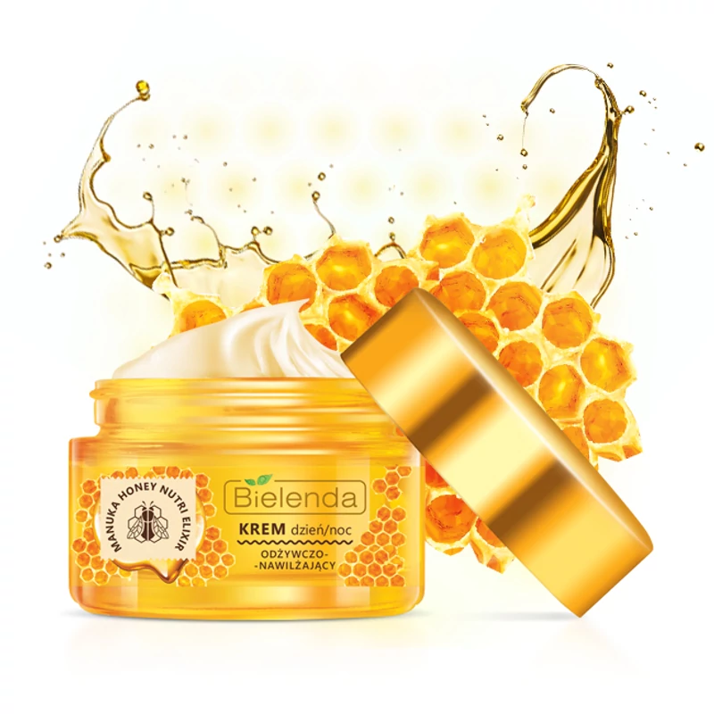 BIELENDA MANUKA HONEY NUTRI ELIXIR - TÁPLÁLÓ ÉS HIDRATÁLÓ HATÁSÚ ARCKRÉM SZÁRAZ ÉS ÉRZÉKENY BŐRRE 50 ML