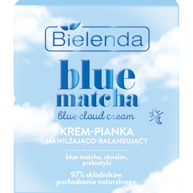 BIELENDA BLUE MATCHA - Blue Cloud Cream - Hidratáló hatású krém-hab 50 ml