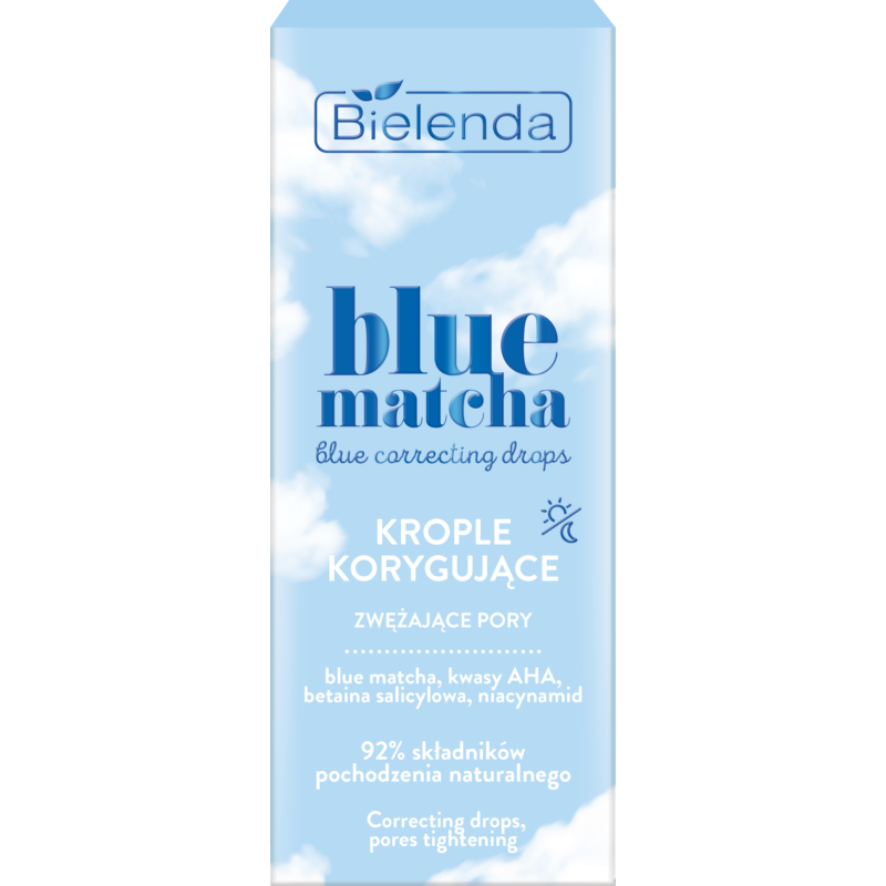BIELENDA BLUE MATCHA - Blue Correcting Drops - Pórusösszehúzó hatású szérum 30 ml
