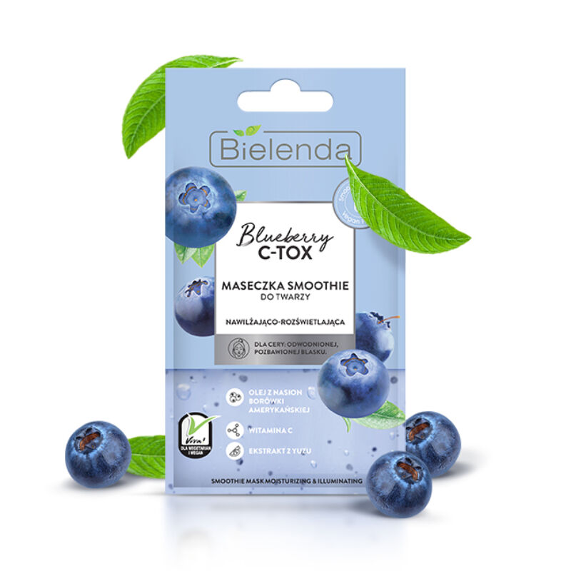 BIELENDA BLUEBERRY C-TOX: Áfonyás smoothie arcpakolás 8 g