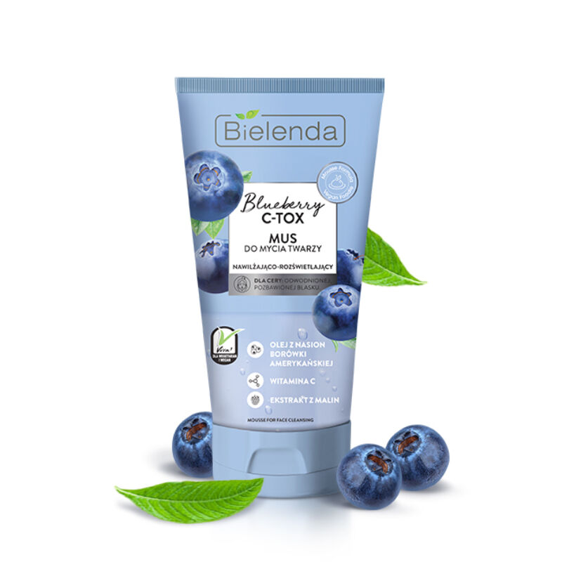 Bielenda Blueberry C-Tox Bőrszínjavító hatású áfonyás arclemosó 135 g