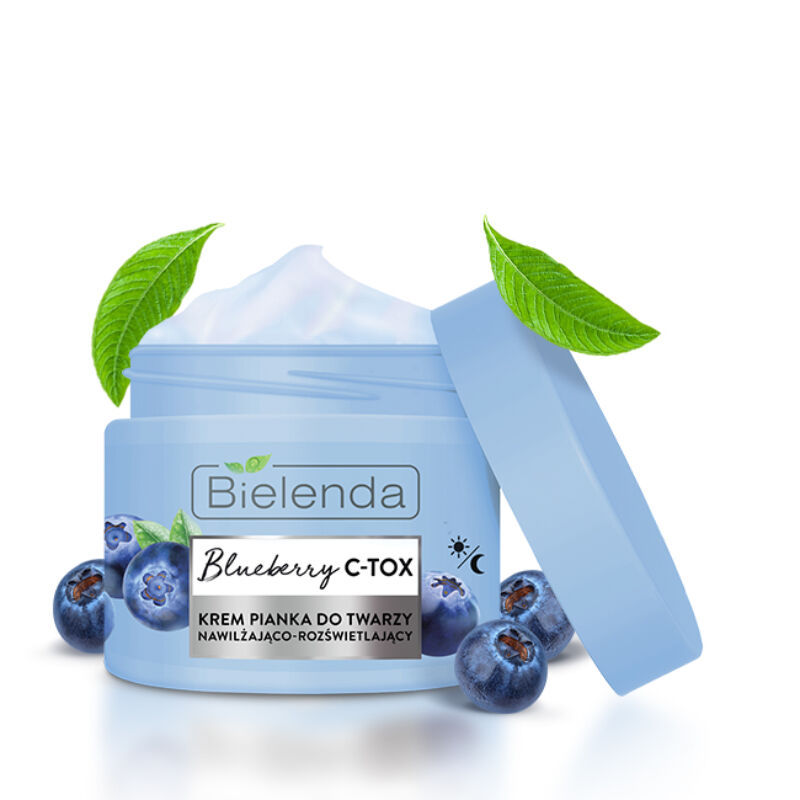 BIELENDA - BLUEBERRY C-TOX: Hidratáló és bőrszínjavító hatású áfonyás krém-hab 40 g