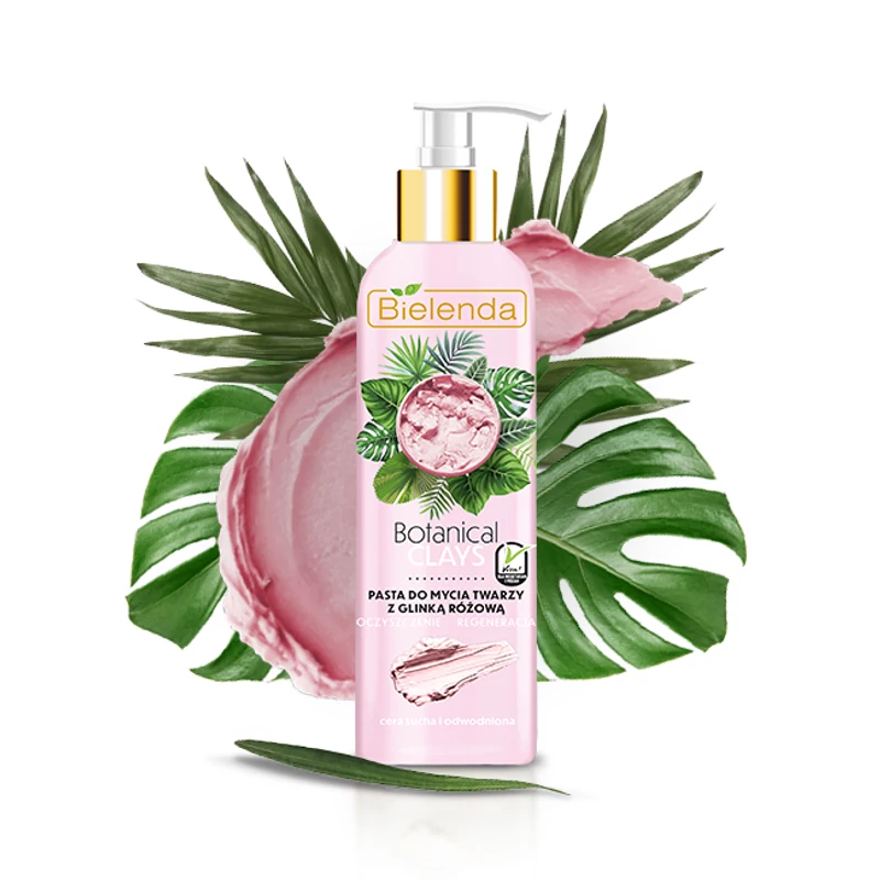 BIELENDA BOTANICAL CLAYS: Vegán arctisztító paszta rózsaszín agyaggal 190 g