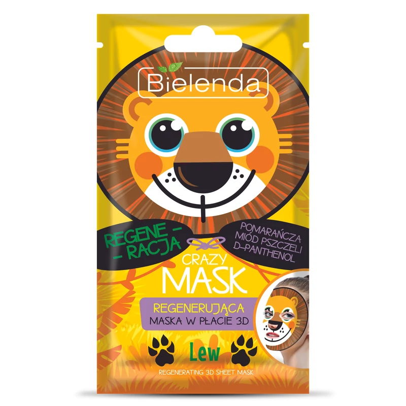 BIELENDA CRAZY MASK - REGENERÁLÓ HATÁSÚ FÁTYOLMASZK (OROSZLÁN)