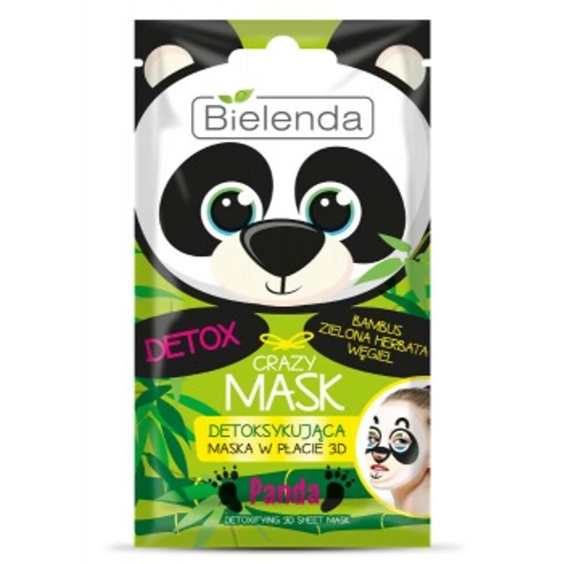 BIELENDA CRAZY MASK - MÉREGTELENÍTŐ HATÁSÚ FÁTYOLMASZK (PANDA)