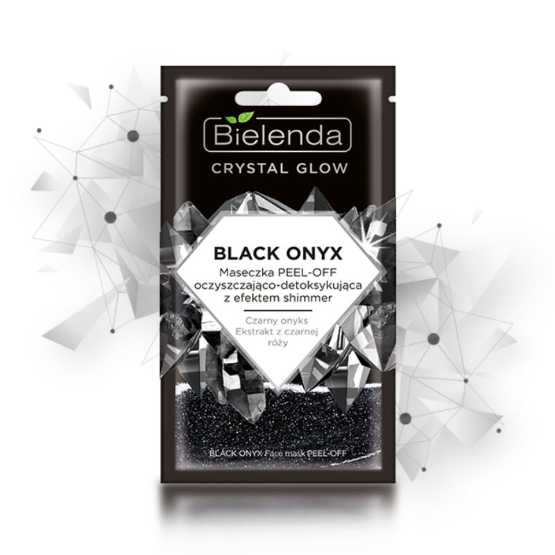 BIELENDA CRYSTAL GLOW: BLACK ONYX Tisztító és méregtelenítő hatású peel-off maszk 8 g