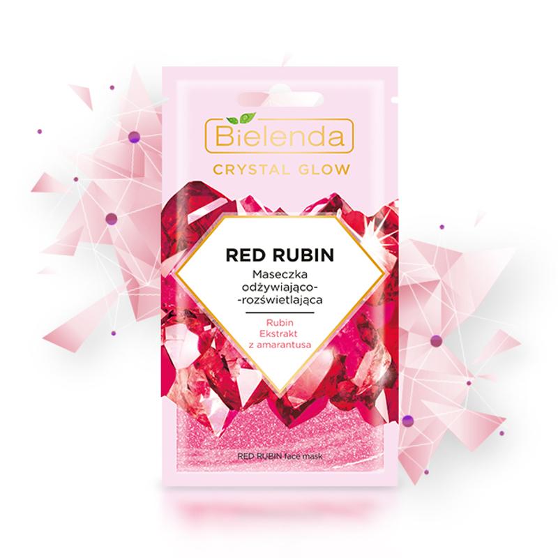 BIELENDA CRYSTAL GLOW: RED RUBIN Tápláló és ragyogást helyreállító hatású pakolás 8 g
