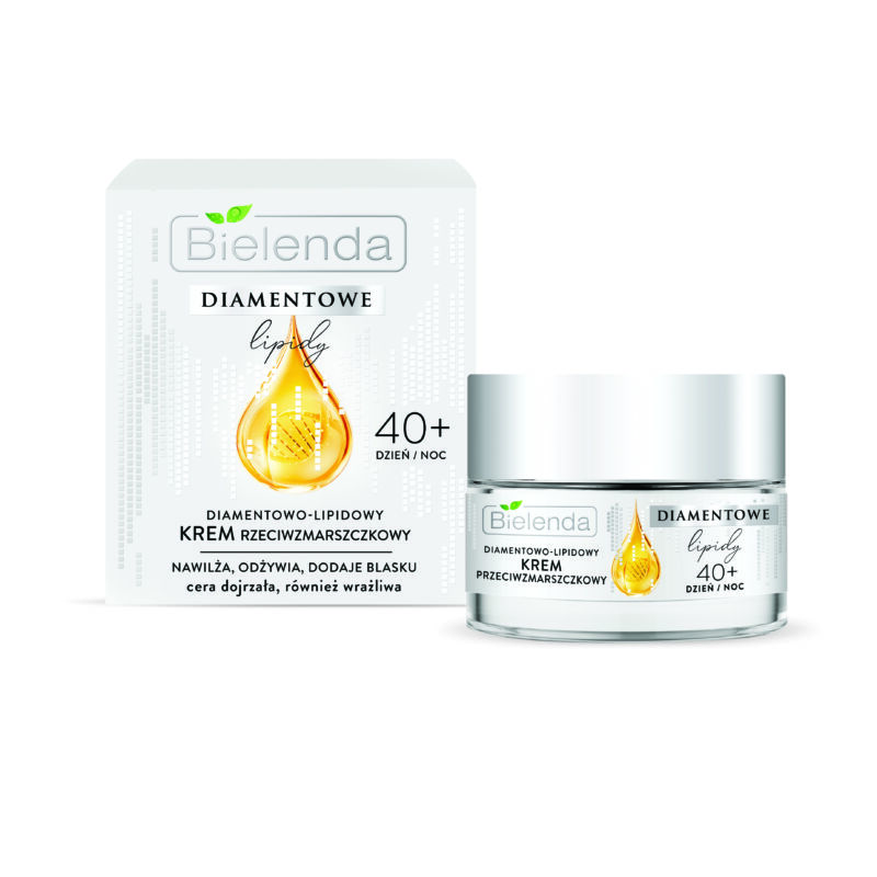 BIELENDA Diamond Lipids: 40+ Ránctalanító hatású arckrém kender olajjal 50 ml