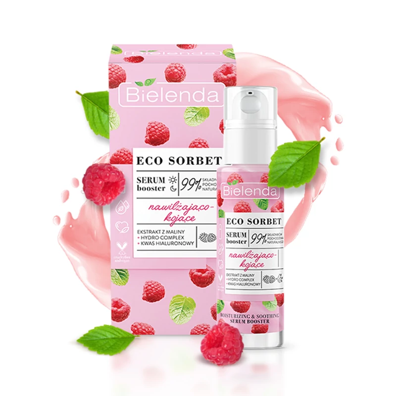 Bielenda Eco Sorbet Málnás hidratáló és nyugtató hatású booster szérum 30 ml