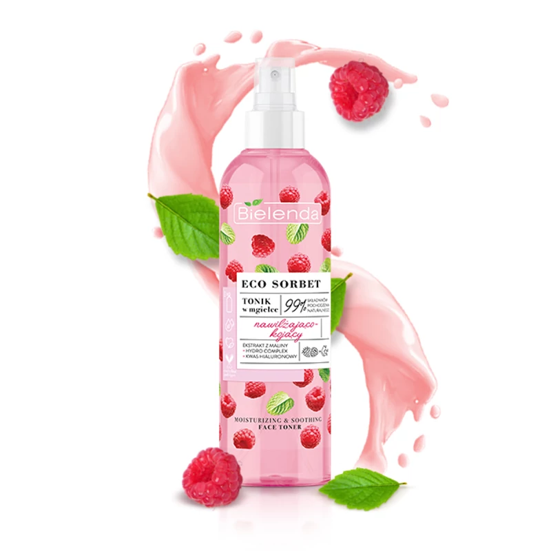 Bielenda Eco Sorbet Málnás tonizáló arcpermet 200 ml