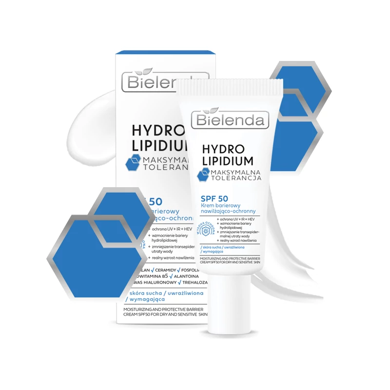 BIELENDA - HYDRO LIPIDIUM - Hidratáló hatású védőkrém SPF 50, 30 ml