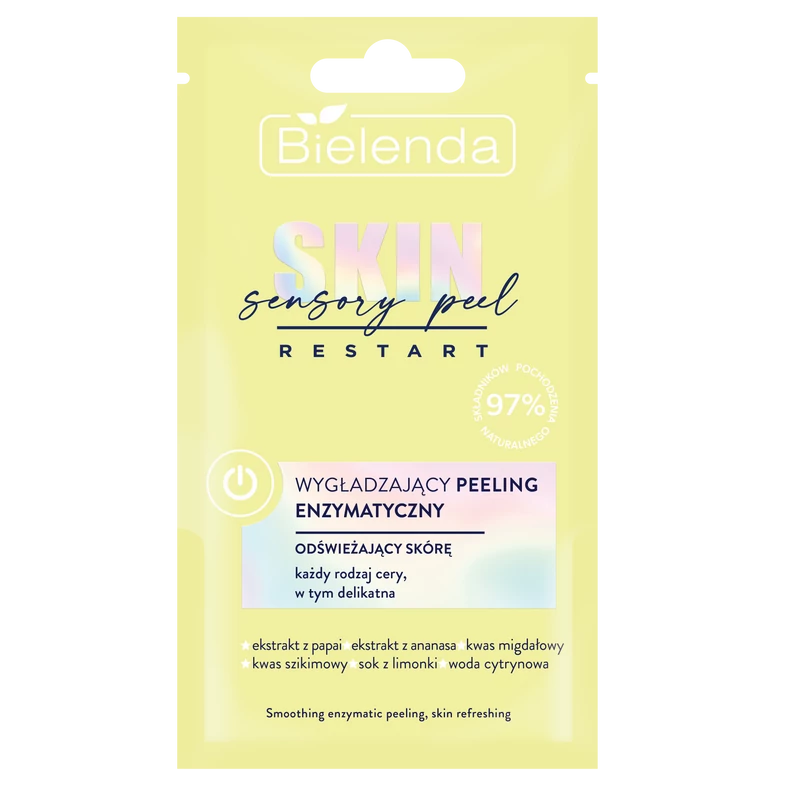 Bielenda Skin Restart Sensory: Bőrkisimító és frissítő hatású enzimes peeling 8 g