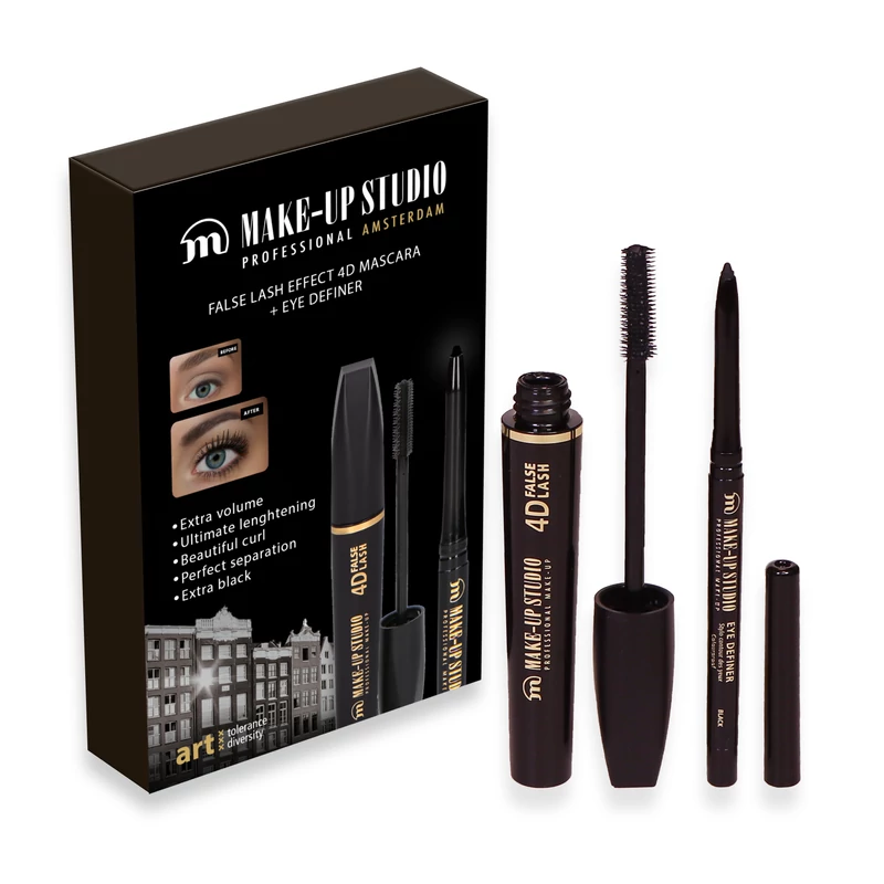 Make-up Studio - Giftbox (Mascara 4D Extra Black + Eye Pencil Natural Liner Black)
