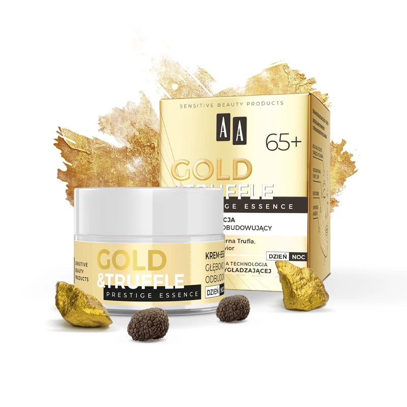 AA GOLD & TRUFFLE - Prestige Essence - Mélyregeneráló hatású krém-esszencia 65+, 50 ml
