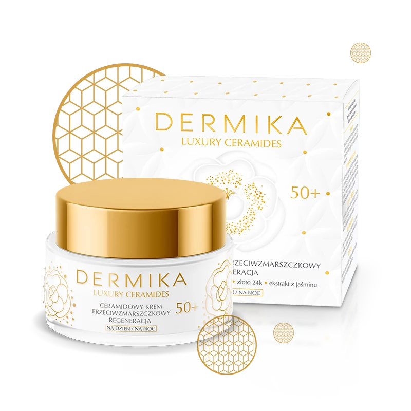 DERMIKA: LUXURY CERAMIDES: 50+ Ránctalanító és regeneráló hatású arckrém, 50 ml
