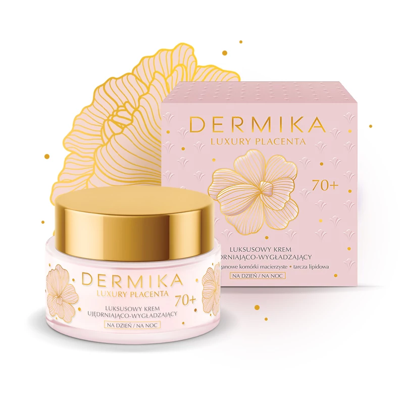 DERMIKA: LUXURY PLACENTA 70+ Luxus feszesítő hatású arckrém növényi placentával, 50 ml