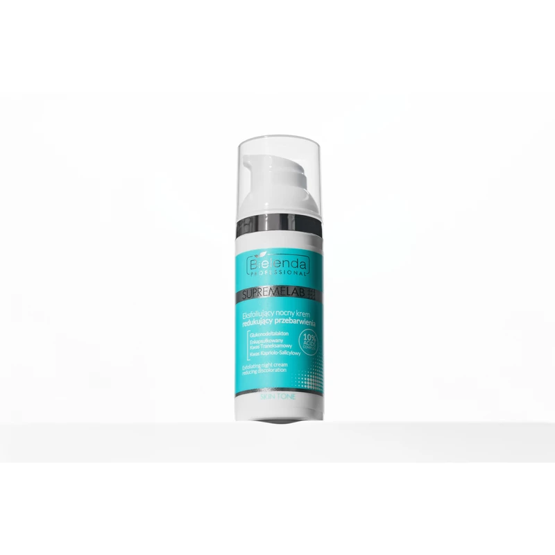 SUPREMELAB - SKIN TONE - Bőrszínjavító és hámlasztó hatású éjszakai arckrém, 50 ml