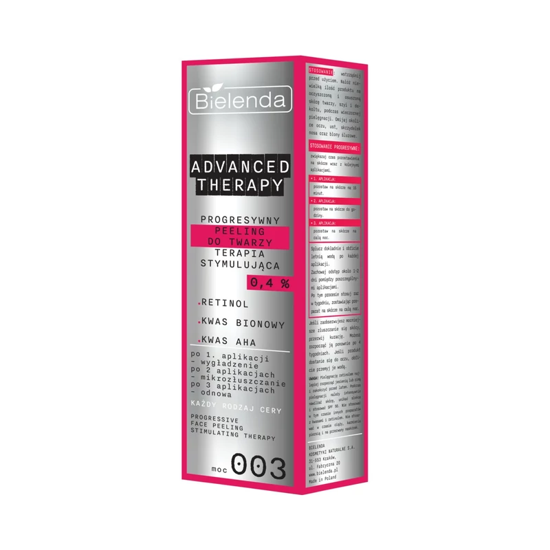 BIELENDA - ADVANCED THERAPY - Progresszív, stimuláló hatású peeling, minden bőrtípusra, 30 ml